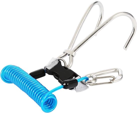 Diving Hook met Dubbele Klauw - Veilige Rijdende Accessoires - Rvs Reef Hook (Blauw) van Merkloos