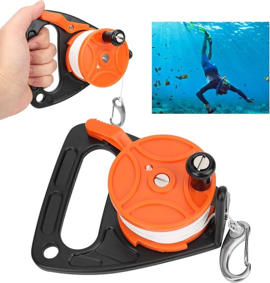 Diving Reel met 150ft Duiklijn, Multifunctioneel Met Handvat voor Duiken, Snorkelen en Kayakken