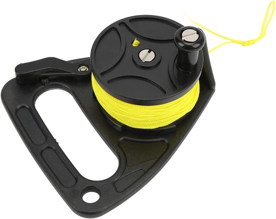 Diving Reel met Duimstopper, Draagbare 150ft Reel voor Onderwater Verkenning, Geschikt voor Grotten, Scheepswrakken en Speervissen