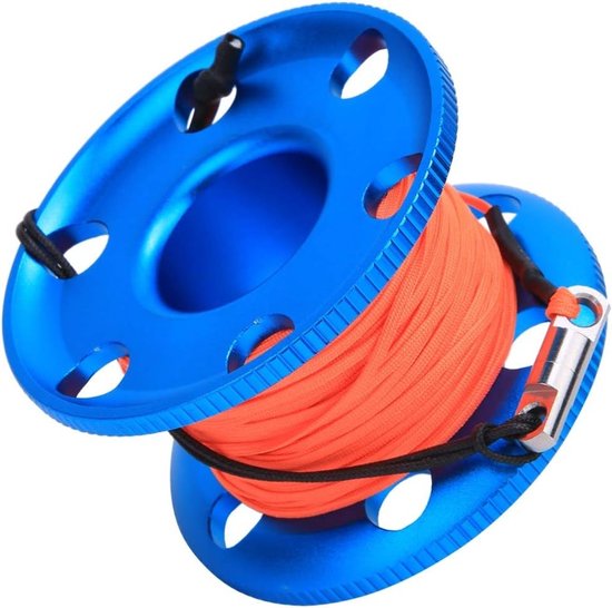 Diving Tool Spool van RVS voor Onderwatergebruik met Lijn - Duikaccessoire voor Snorkelen en Duiken in Blauw van Merkloos