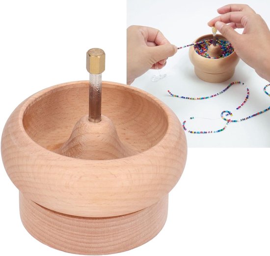 DIY Bead Spinner voor Armbanden en Taillebeads, Verstelbare Snelheid, Inclusief Grote Oognaald voor Beading en Creatief Knutselen