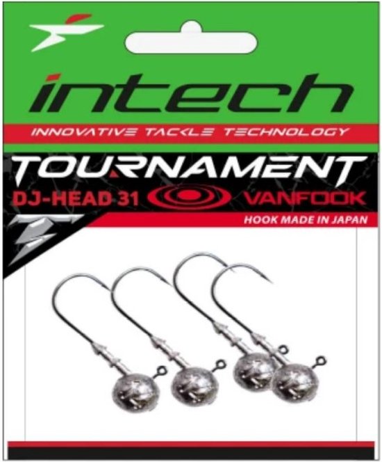 DJ-Head 31 Jighead - #1/0 - 7g - 4 stuks - Loodkop voor Roofvissen - Jigheads voor Shads & Softbaits