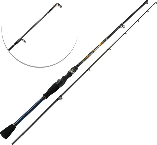 DLT Falcon Baitcaster - 1.80m - 60g - Roofvis hengel - Zwart van Merkloos