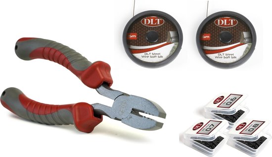 DLT Onderlijn kit - Zelf onderlijnen maken - Roofvis - Tang - Staal - Sleeves van DLT