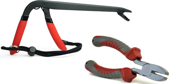 DLT Onthaaktangset 2-delig - High Carbon Hookout Tool - Crimping Plier Incl. Sleeves - Krimptang - Onthaaktang - Roofvissen - Roofvistang - Carbon Staal van Merkloos