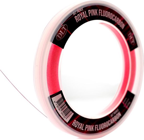 DLT Royal Pink - Fluoro Carbon - 200m 0.28mm 6.65kg Trekkracht - Vislijn van DLT