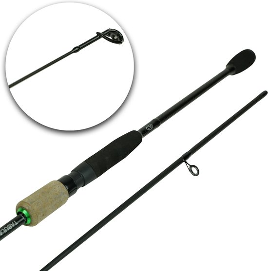 DLT Tabula Rasa Spin - 3-20g - 240cm - 2-Delig - Spinhengel - Roofvishengel - Werphengel - Carbon - Forelhengel - Roofvis - Mat Zwart van DLT