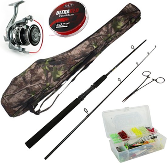 DLT Werphengel set Alround Ultra Compleet 2,10 _INcl Foudraal -Gevlochtenlijn - Onthaaktang van Merkloos