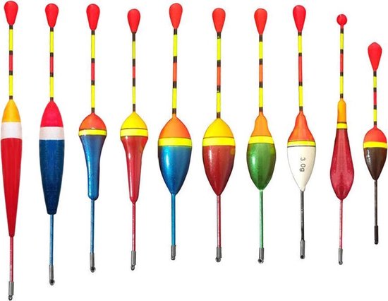 Dobber set - vis dobbers voor hengel - 10 delig - witvis - BPK