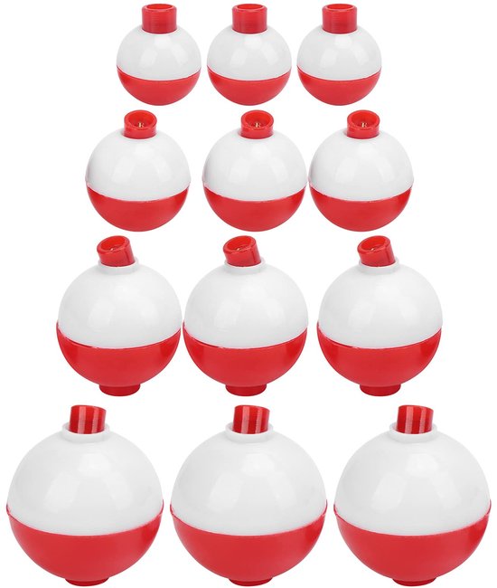 Dobbers, rood wit Stevige harde ABS klikdobbers voor vliegvissen