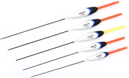 Dobbers Set - Visdobbers Zee - Nachtvissen Zee - Met Breeklichthouder - 4.5 mm - Wit van Merkloos