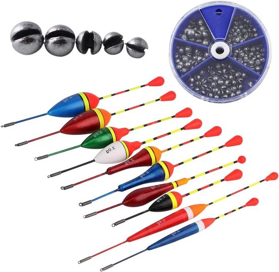 Dobberset voor het vissen - Dobbers van duurzaam schuim - Vislood - Goed zichtbaar voor forel- en grofvisserij - Visaccessoires - Geschikt voor zowel forelvissen als grofvisserij van Merkloos