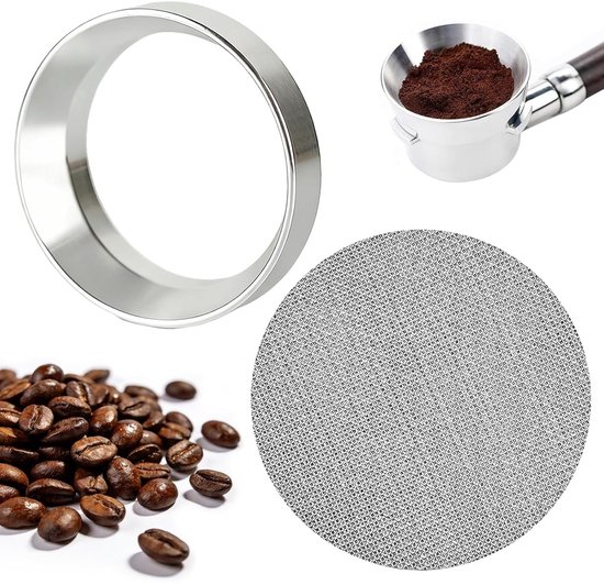 Doseerring 51 mm met magnetische waterafscheider, roestvrij staal, voor koffiemolen en zeefdragers, nauwkeurige metingen en accessoires