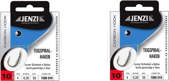 Dough hooks trouthaken set 8 stuks - haakmaat 10 - inclusief gratis stickers - ideaal voor het vissen - SnelShoppen
