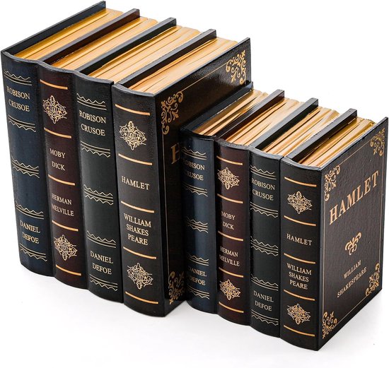 Dozen Houten Antieke Boek Decoraties Vintage Boek Opbergdoos - Hamlet