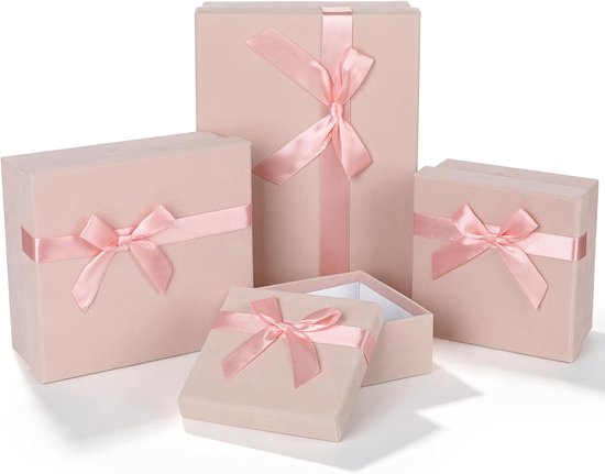Dozen van fluweel met strik, opbergdoos met deksel