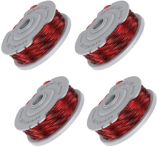 draadspoel, 4 stuks Φ1,5mm 11m FLY047 510747890 vervangende spoellinie, nylon spoelen voor Flymo Contour Power Plus Cordless, Cordless Contour XT / 500XT, Sabre Trim