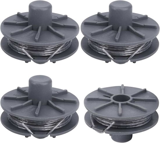 Draadspoel 5307-20 geschikt voor Gardena Art 9805, 9806, 9807,9808, 9809, 9827, 8846, 8847, 8848, 9870, 9872, 9874 reservedraadspoel 6,1 m lengte Ø 1, 6 mm (4) Stukken)