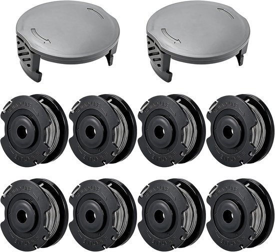 Draadspoel compatibel met Bosch EasygrassCut 18 23 26 SL 18-26 18-260 18-230, F016800569 F016800385 Easygrasscut trimmer reservespoel 1,60 mm 4,9 m (8 spoelen + 2 Kap)