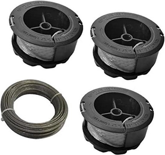 Draadtrimmer Spoel, for Bosch, F016800570 Vervangende Trimmer Spoel Tuin Gras Trimmer Lijn 1.6mm 6m, for Bosch, GrassCut Gras Trimmer (3 Spoelen+1 Lijn) grasmaaier spoel
