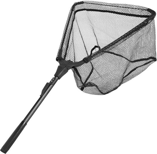Draagbaar Aluminium Visnet Handvat Telescoop Opvouwbaar - 1 Stuk Zer One Vliegenvissen Net - Trangle Visnet Paal Rubberen Grip (40 * 40) van Merkloos