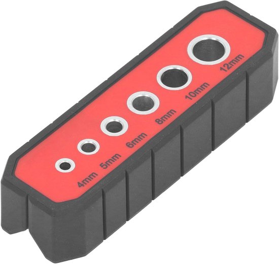 Draagbare boorgids handheld boorgeleider boormal 90 graden boren antislip met 6 stalen bussen voor platte schuine ronde oppervlakken
