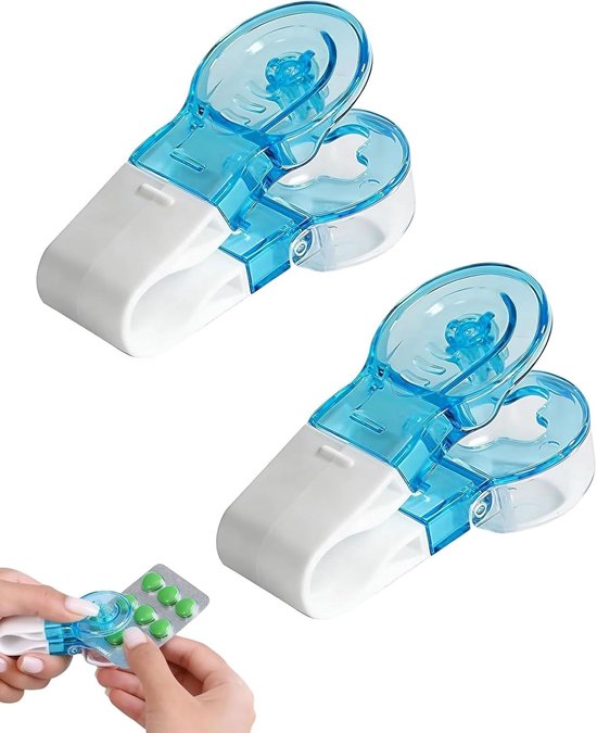 Draagbare geneesmiddelenspender met 2 tablettendeelers - Ideaal voor kleine tabletten, tablettenmolen en gebruiksvriendelijk ontwerp