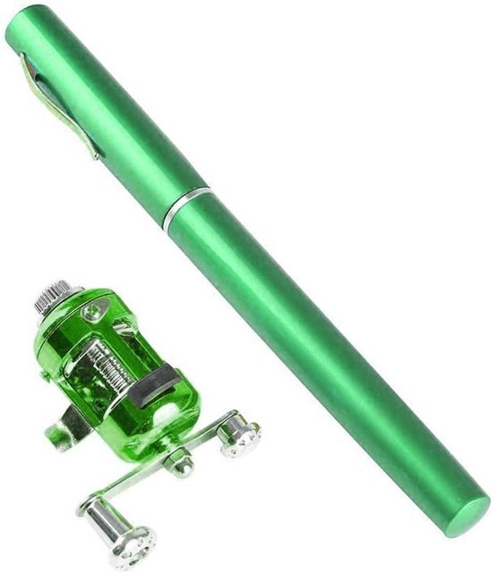 Draagbare Mini Visstok met Tas, Aluminium Legering Pen Visstok voor Buitenvisserij en Recreatief Vissen