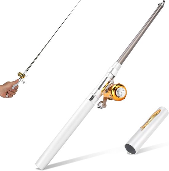 Draagbare Telescopische Vispen met Visreel voor Zoet- en Zoutwater - Ideaal voor Vissers en Avonturiers