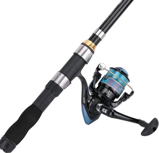Draagbare telescopische vissershengel voor zee- en ijsvissen, ideaal voor zeebaars en forel in zout en zoet water