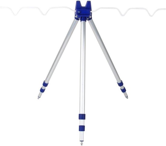 Draagbare Tripod voor Vissers, Verstelbare Aluminium Steun voor Visspullen, Ideaal voor Buitenactiviteiten en Zeevissen, Tot 120 cm Hoog