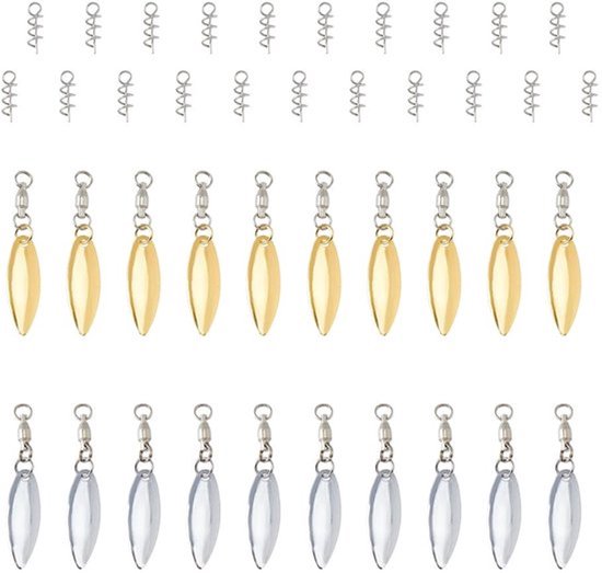 Draaibare messen - Hengelaccessoires - Kleur: Platina en goud - Vis aas - DIY visgerei - Geschikt voor vissers - Model: Colorado