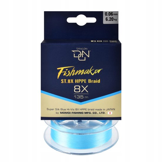 Dragon Fishmaker ST-8X Vislijn Blauw 0,06 mm 135 m 6,2 kg van Merkloos