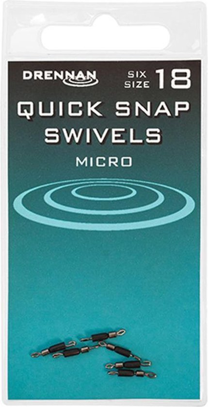 Drennan DIL Quick Snap Swivels - Maat 18 - Zilver van Drennan