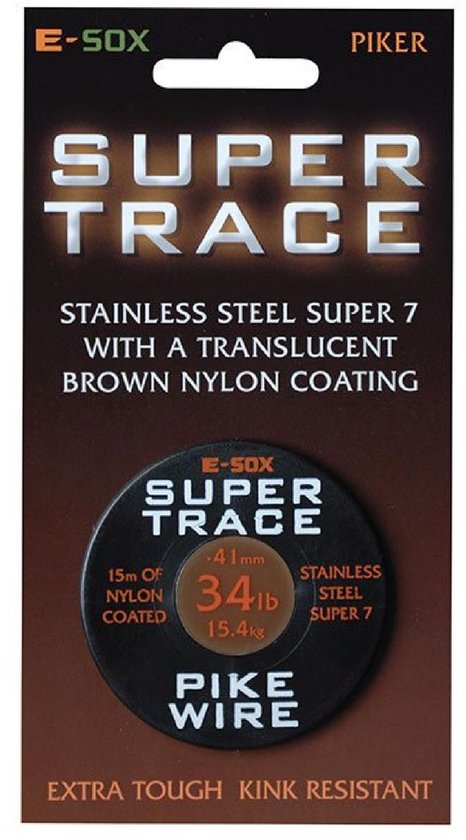 Drennan E-SOX Super Trace 15m 28lb 0,38mm 12,7kg van Merkloos