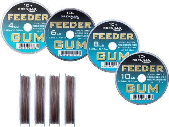 Drennan Feeder Gum (10m) - Maat : 8lb - 0.55mm