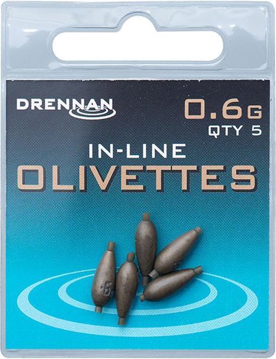 Drennan In-Line Olivette - Lood - 0.6g - Brons van Drennan