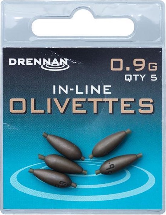 Drennan In-Line Olivette - Lood - 0.9g - Brons van Drennan