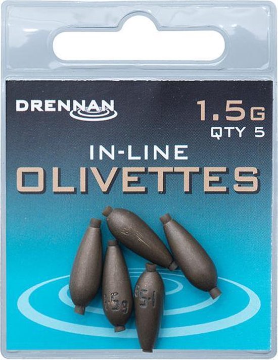 Drennan In-Line Olivette - Lood - 1.5g - Brons