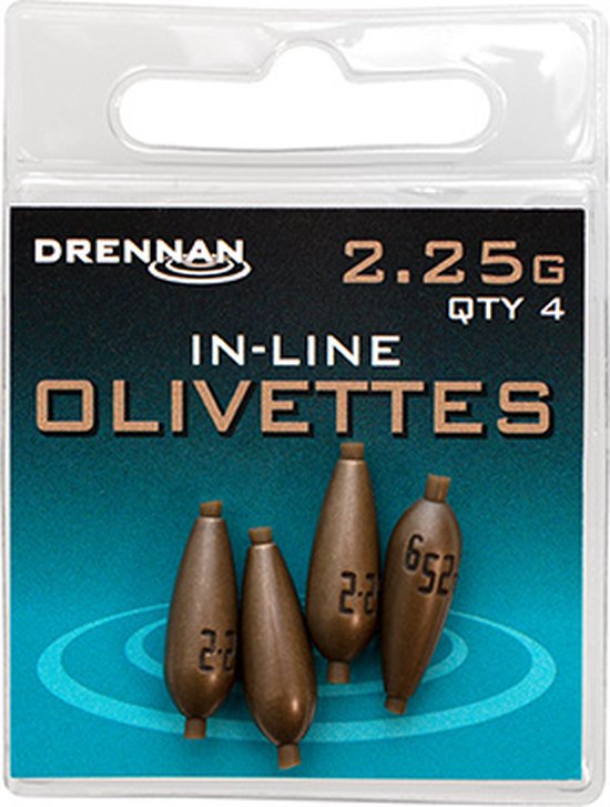 Drennan In-Line Olivettes 4.0g van Merkloos