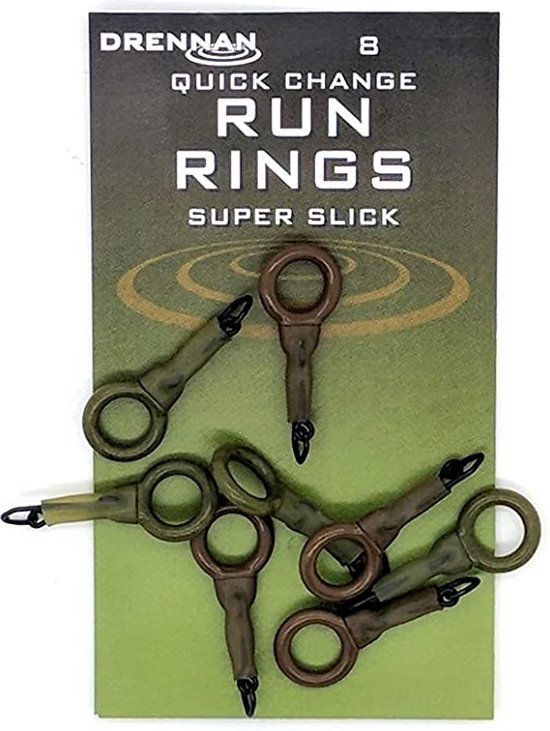 Drennan Quick Change Run Rings Super Slick (8pcs) - Maat : Medium van Drennan