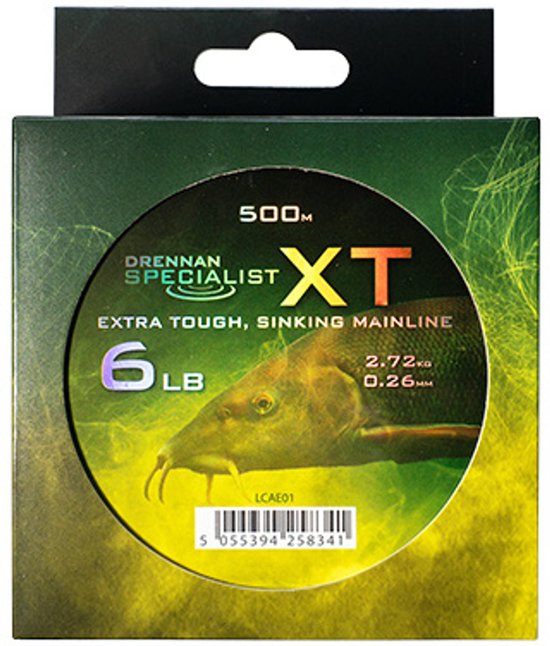 Drennan Specialist XT Sinking Mainline - Slijtvaste Zinkende Hoofdlijn voor Grote Vis - Maat : 10lb