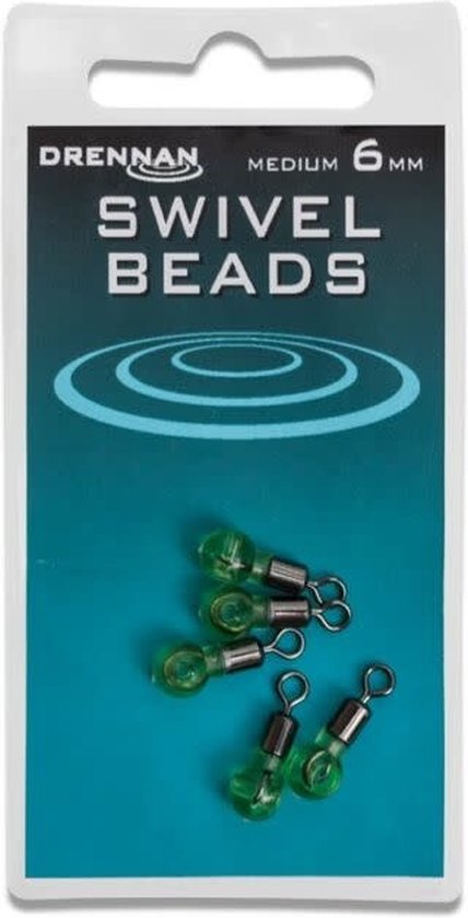 Drennan Swivel Beads (6 pcs) - Maat : Medium 6mm van Drennan