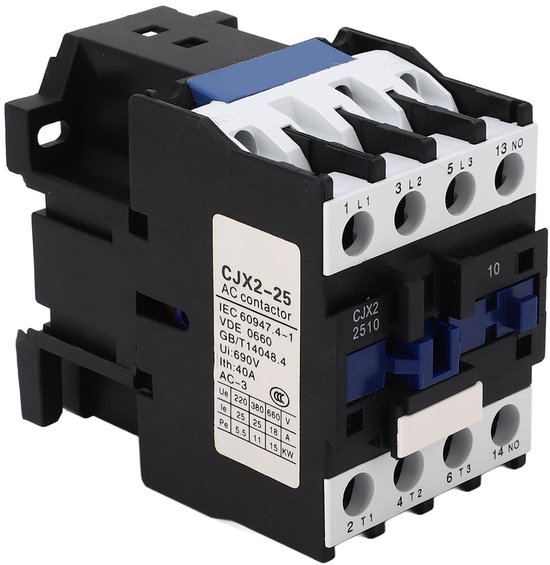 Driepolige AC Beschermschakelaar 380V 25A, Koper Spoel met Zilver Contact, Normaal Open Circuit Controller voor Afstandsbediening en Veiligheidssystemen