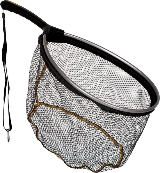 Drijvend Forel Net - Schepnet Vissen - Vis Vangen - Ontworpen voor één hand - 11" x 15" - Zwart