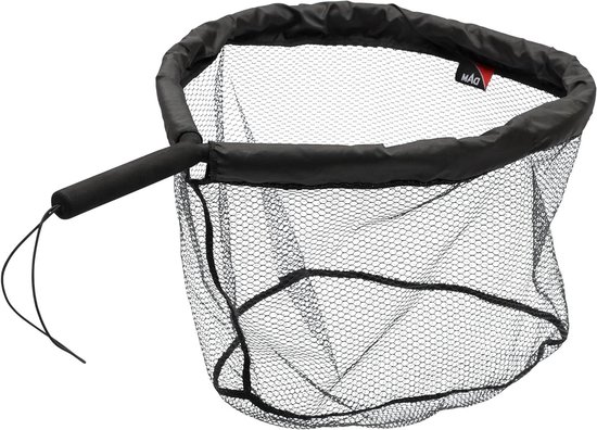 Drijvend Schepnet - Visnet - Vissen Vangen - Frame Drijft - 42 cm breed - Zwart