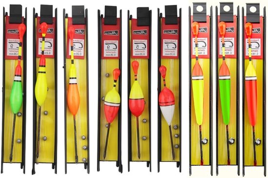 Drijvende dobberset van 3 stuks, lichtgewicht en gevoelig, ideaal voor vissen op snoek, baars en karper in diverse omstandigheden en diepten van Merkloos