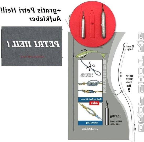 Drop Shot Kit - Vorfach Set - Vissen - Ready to Fish - 2x 2m - Zilver