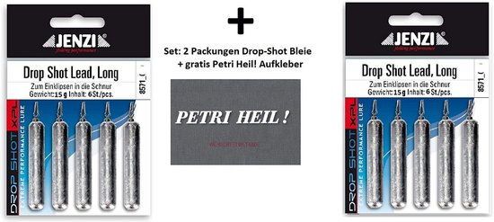 Drop-shot lood - Lang vislood - Vissen op water - Speciale wervels - 15 gram - Zilver