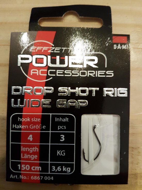 Drop shot Rig onderlijnboekje - EFFZETT HAAK# 4 van Drop Shot